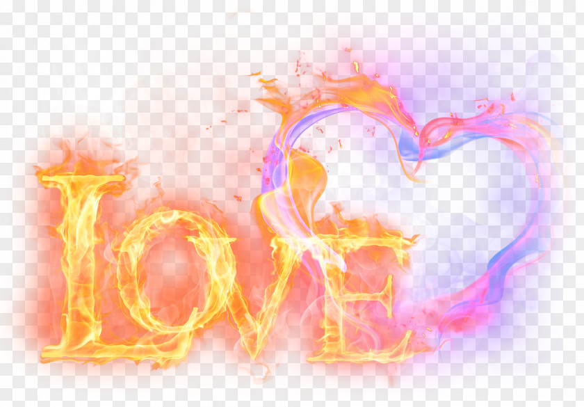 LOVE Love Fire Flame Heart PNG