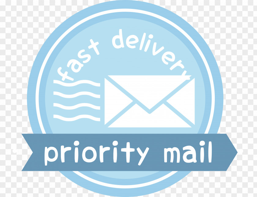 Blue Envelope Mail Label Download PNG