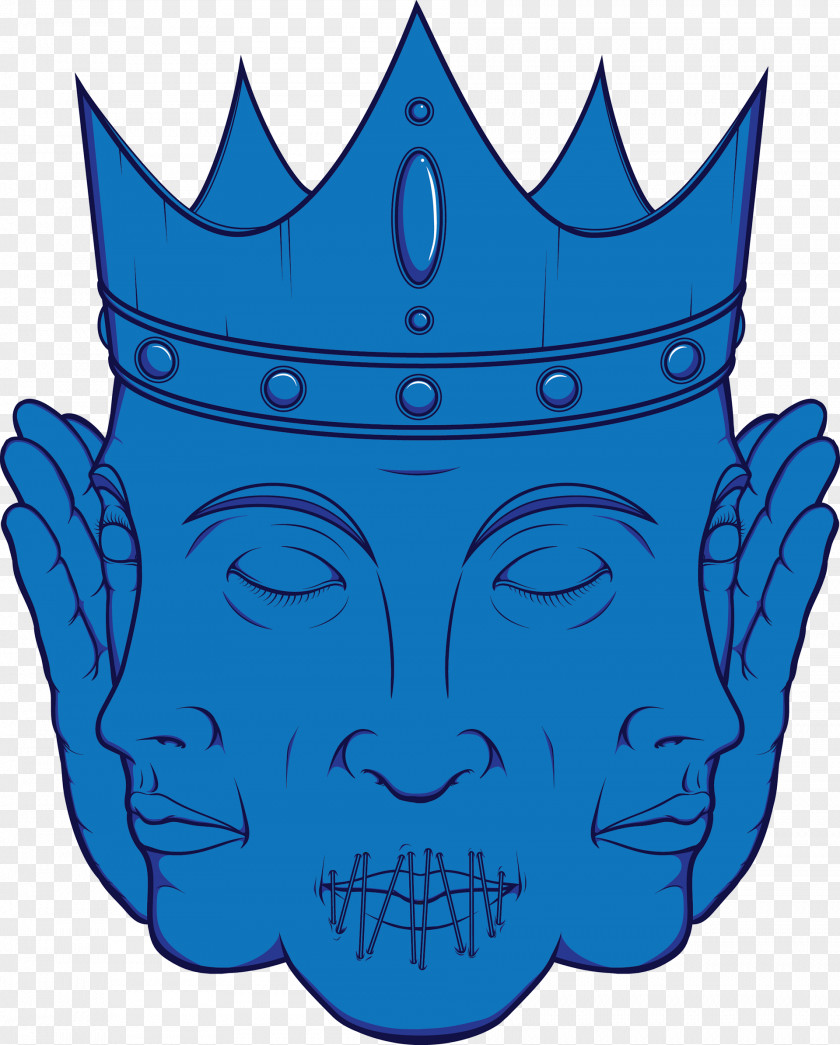 Electric Blue Head Film PNG