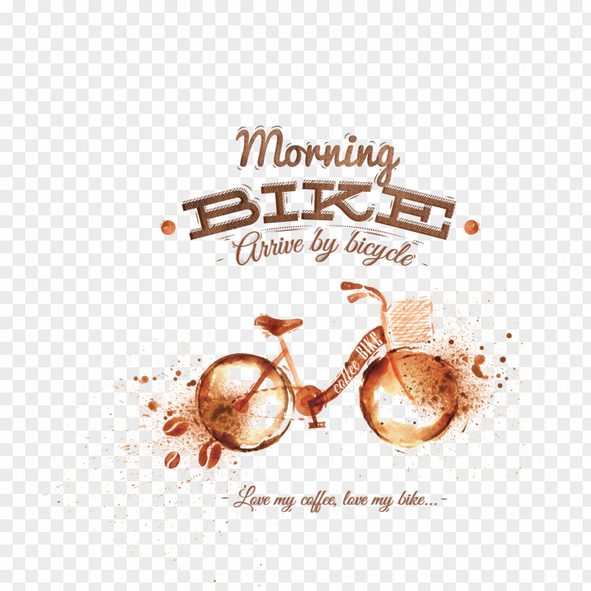 Vector Drawing Bicycle Coffee Cafe Drink PNG