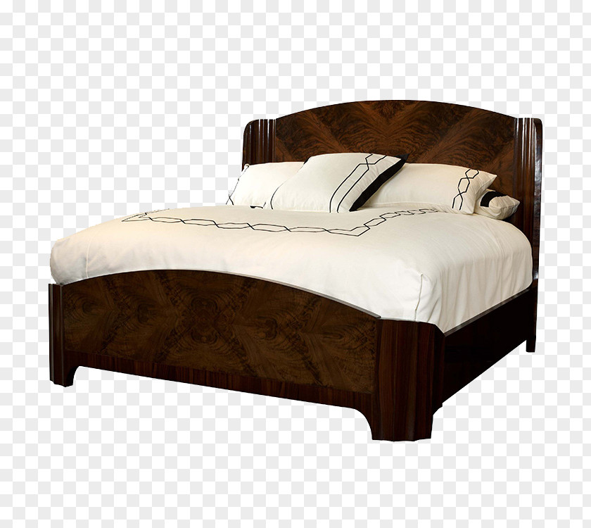 Bed Creative Pattern Nightstand Bedroom Furniture Sleigh PNG