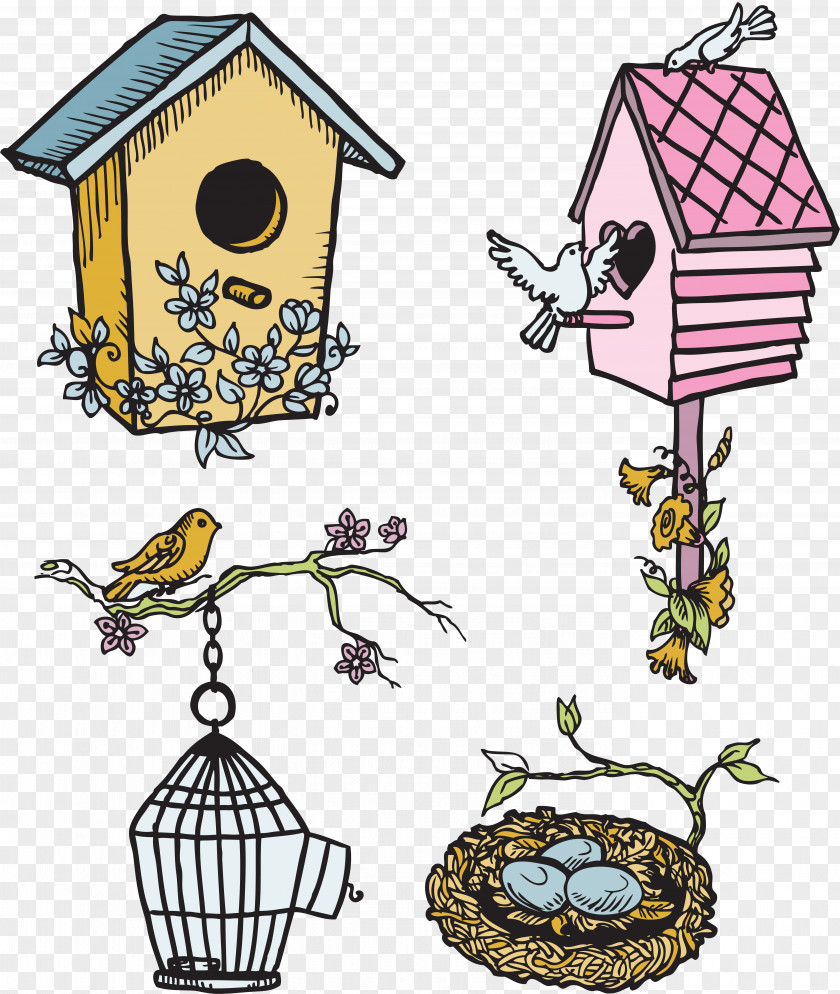 Cartoon Nest Bird Owl Clip Art PNG