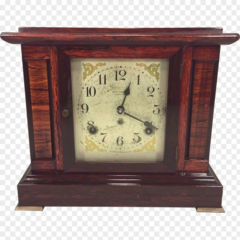 Clock Paardjesklok Antique Carillon Mahogany PNG