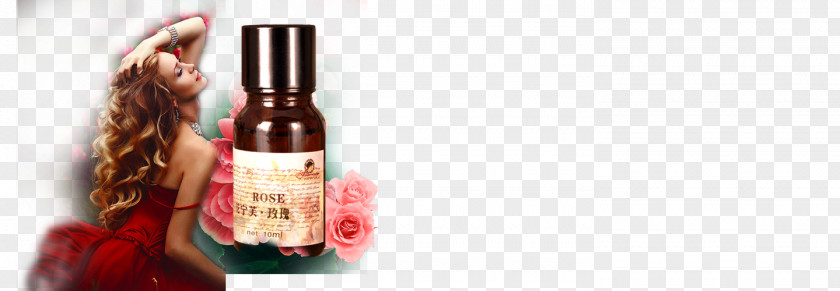 Rose Flavored Oil Glass Bottle Liquid Woman Perfume PNG