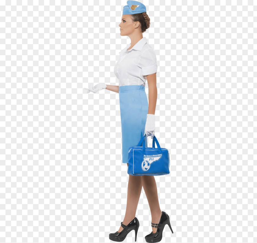 Stewardess Costume Party Pan American World Airways Flight Attendant Blouse PNG