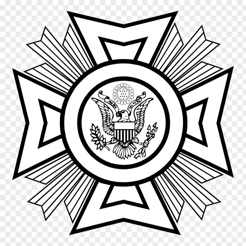 Black And White Logo Veterans Of Foreign Wars United States Department Affairs Illinois VFW Clip Art PNG