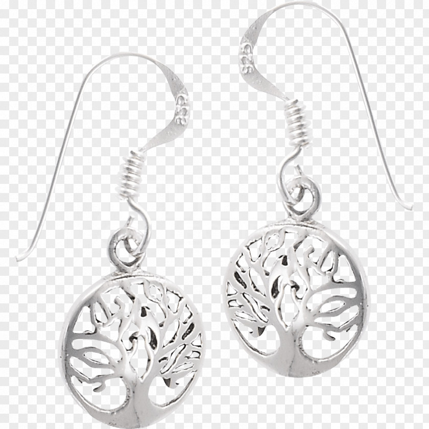 Circle Tree Earring Sterling Silver Jewellery Charms & Pendants PNG