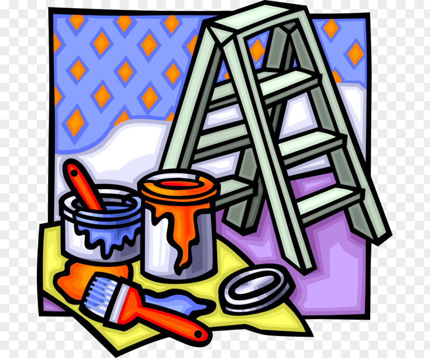 Painting Clip Art House Painter And Decorator Vector Graphics Openclipart Illustration PNG