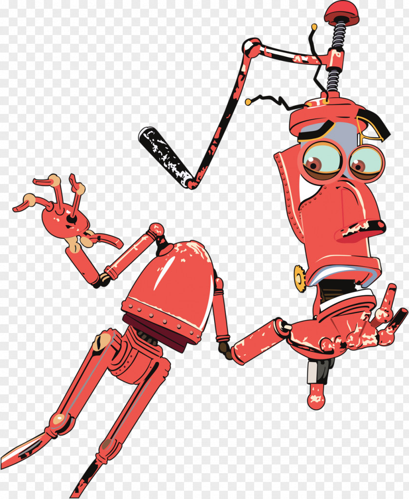 Physical Separation Robot Cartoon Illustration PNG