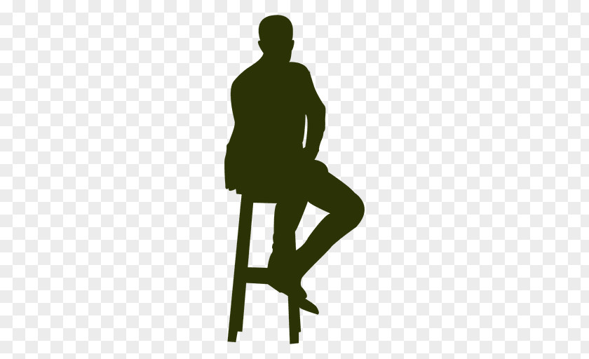 Sitting Man Eames Lounge Chair Silhouette PNG