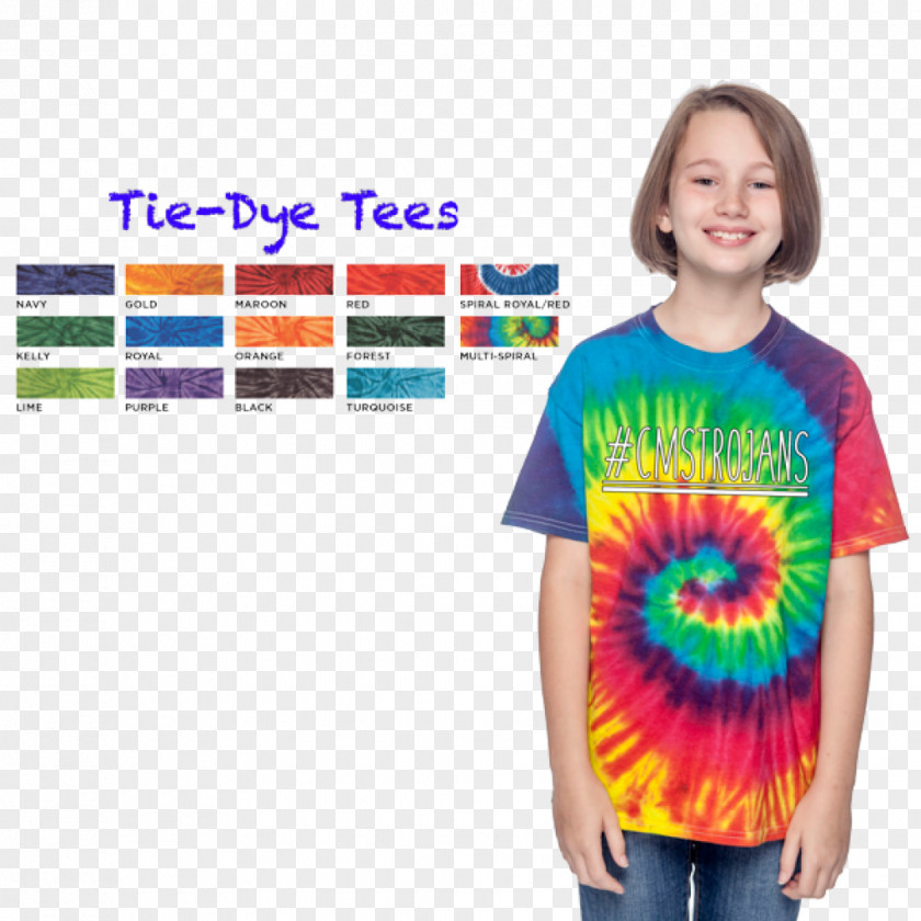 TIE DYE T-shirt Tie-dye Sleeve Field Day USA Textile PNG