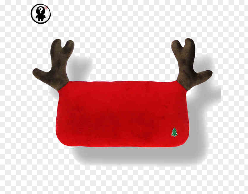 Antlers Pillow Reindeer Antler Christmas Red PNG