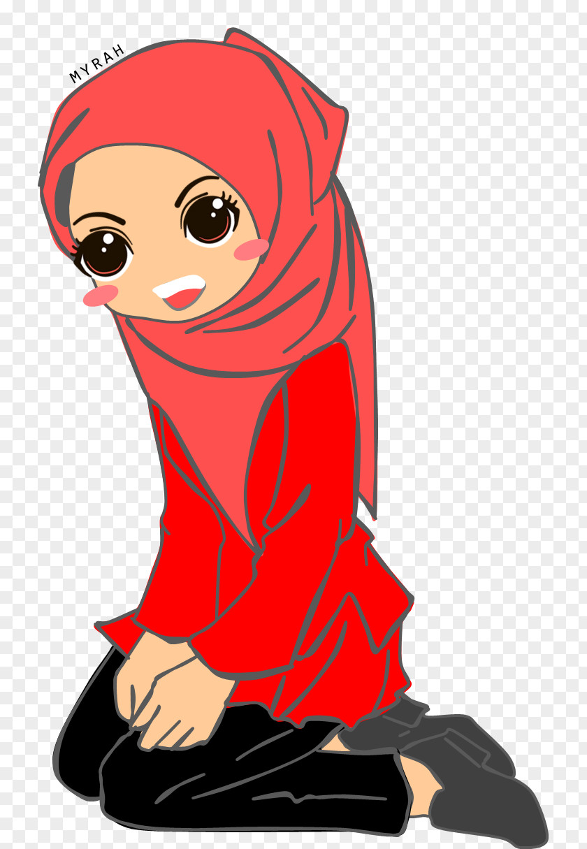 Banner Doodle Muslim Hijab Fiqh PNG