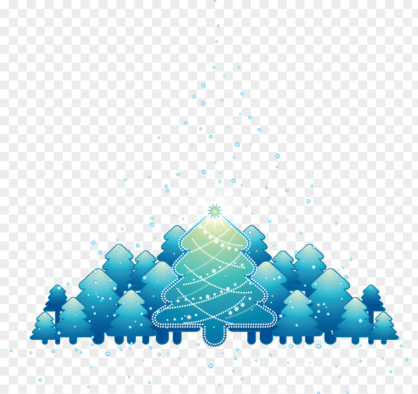 Christmas Tree Blue Desktop Wallpaper PNG