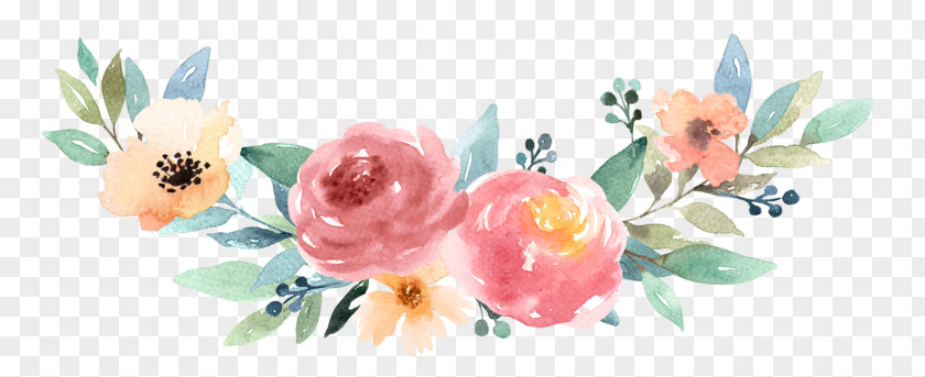 Design Floral Watercolor Painting Paper Rabbit PNG