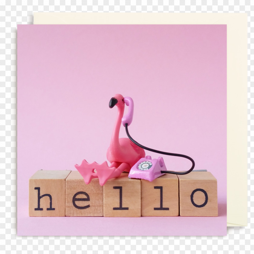 Get Well Soon Plastic Flamingo Greeting & Note Cards Gift Art PNG