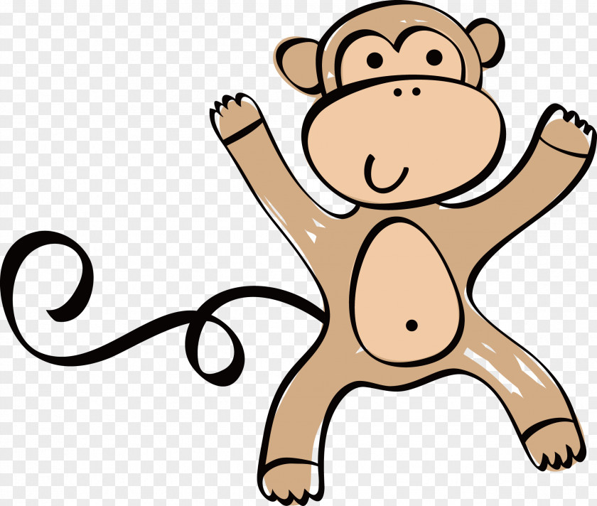 Monkey Vector Elements Human Behavior Clip Art PNG