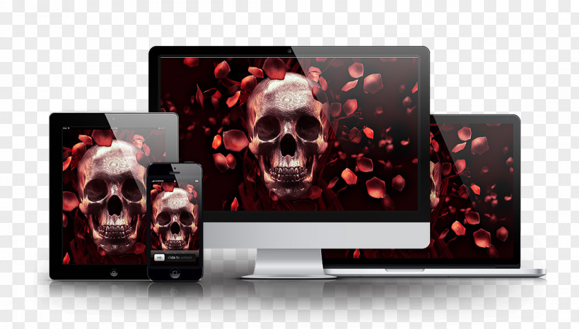 Skull Rose Responsive Web Design PNG