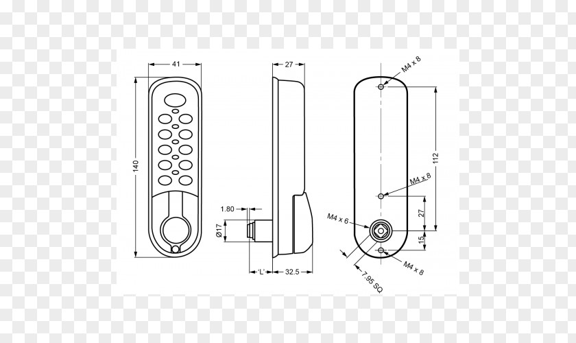 500 Euro Door Handle Combination Lock PNG