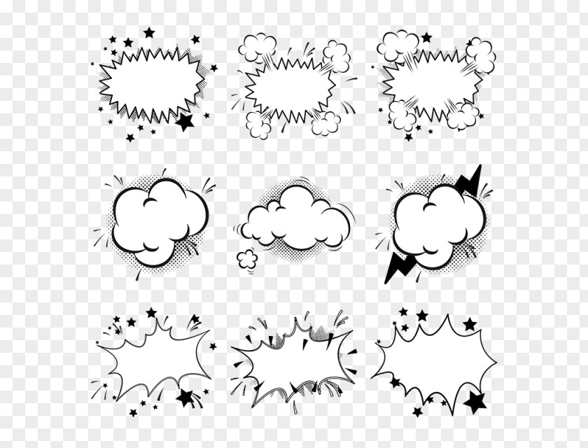 Balloon Clip Art Speech Black And White Comics PNG