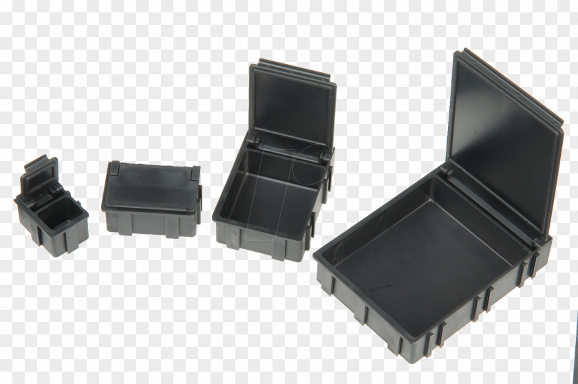 Box Plastic Lid Electronics Black PNG