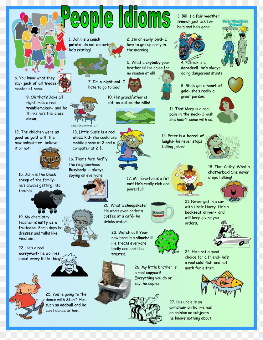 Food Poster English-language Idioms English As A Second Or Foreign Language Literal And Figurative PNG