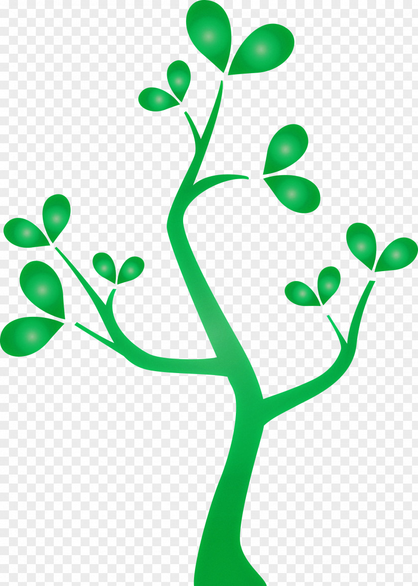 Green Leaf Plant Stem PNG
