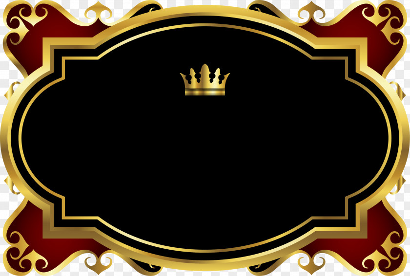 Hand Painted Gold Crown Card Computer File PNG