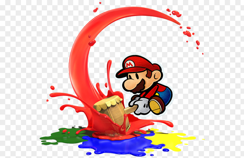 Mario Super Bros. Wii U Paper Mario: Color Splash PNG