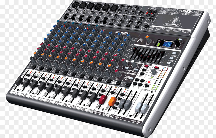 Microphone Audio Mixers Behringer X1832USB Mixing PNG