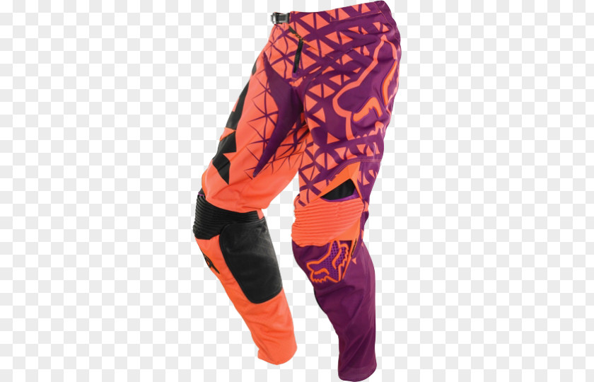 Motocross Race Promotion Leggings Pants Orange Fox Racing Motorcycle PNG