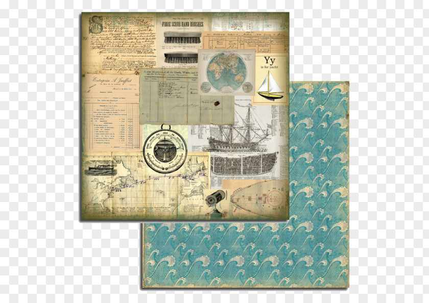 Paper Ship Newspaper Scrapbooking Post Cards Ephemera PNG