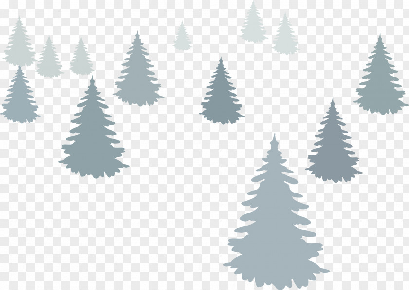 Green And Simple Trees Christmas Tree Fir Illustration PNG