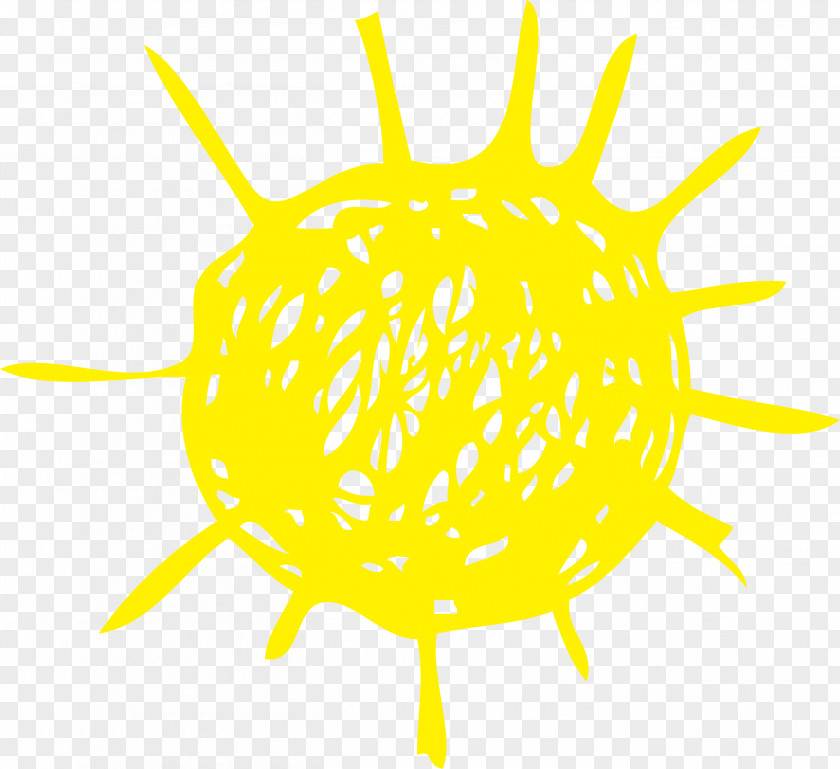 Hand Painted Sun Material Clip Art PNG