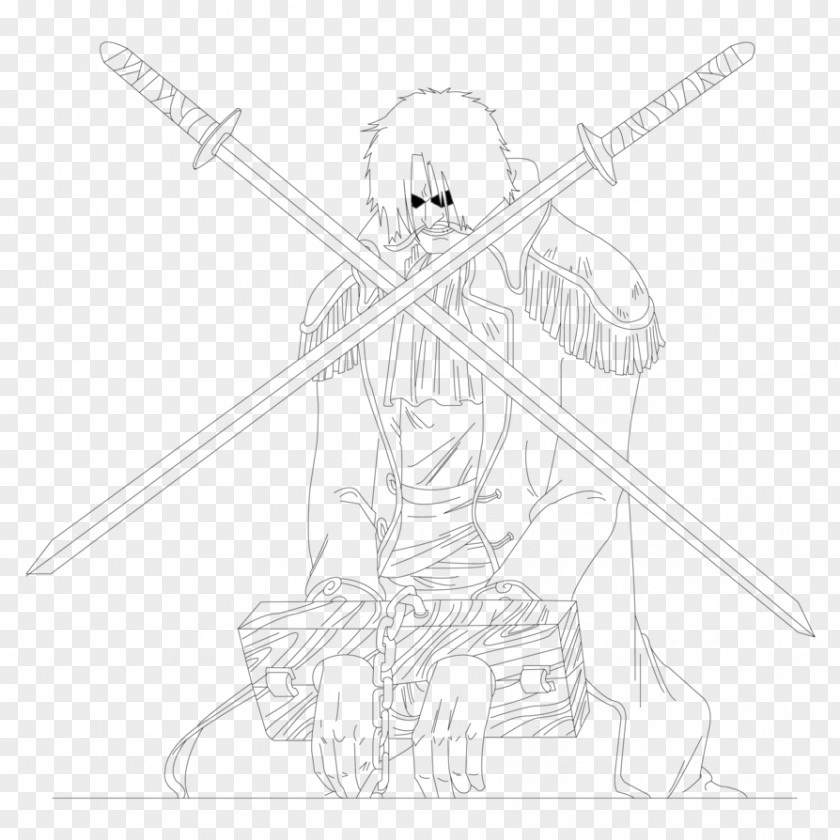 One Piece Film Z Line Art White Character Sketch PNG