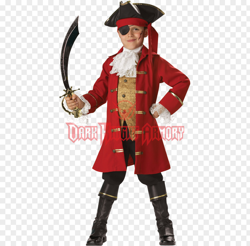 Captain Pirate Hook Halloween Costume Child PNG