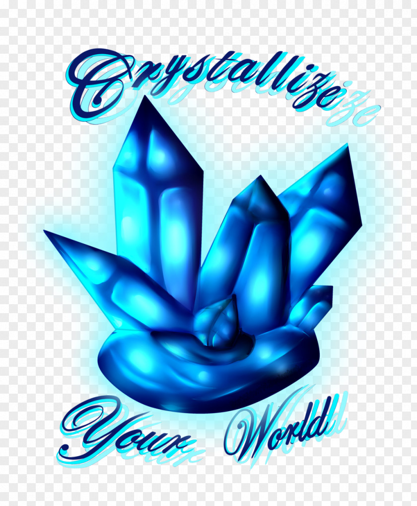 Crystallize Graphic Design Cobalt Blue Teal Logo PNG