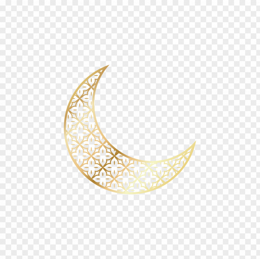 Golden Moon Poster Hollow Material Euclidean Vector PNG