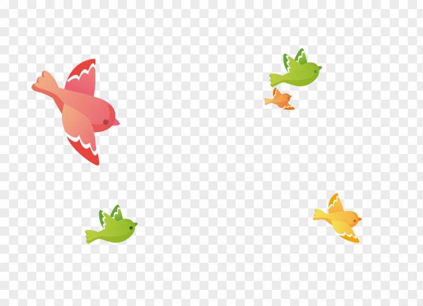 Hand-painted Birds Bird Flight PNG