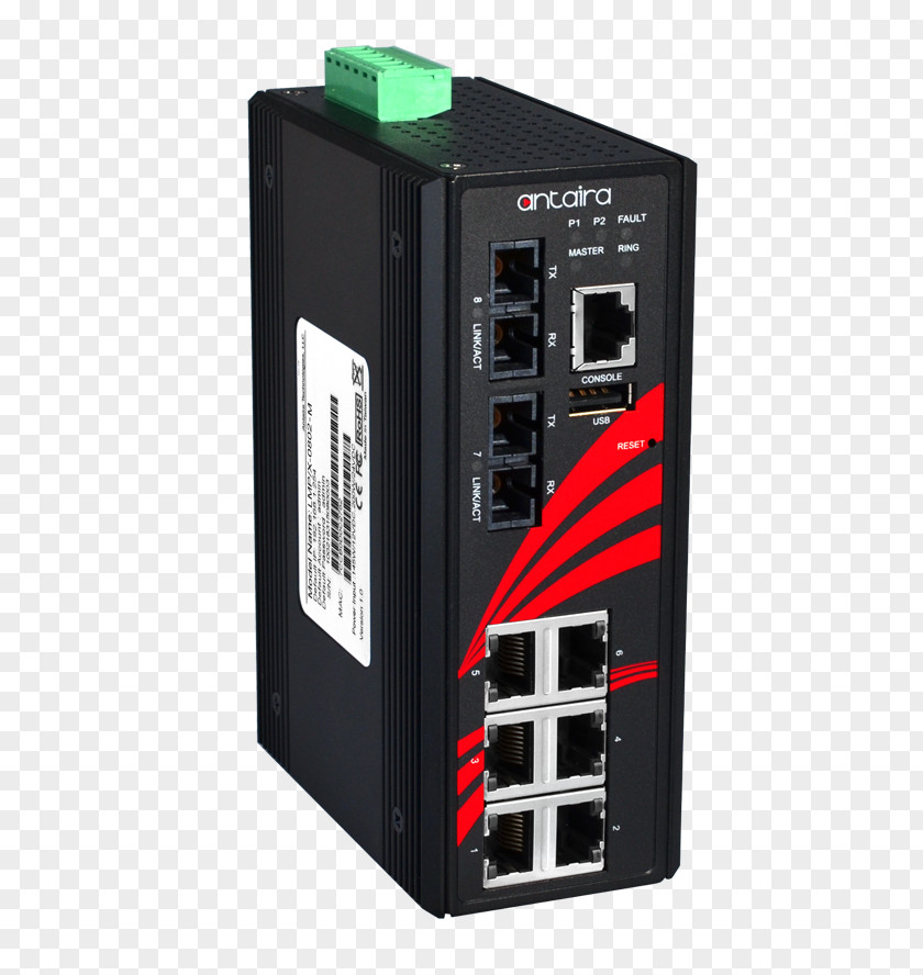 Industrial Ethernet Switch Network Power Over Computer Port PNG