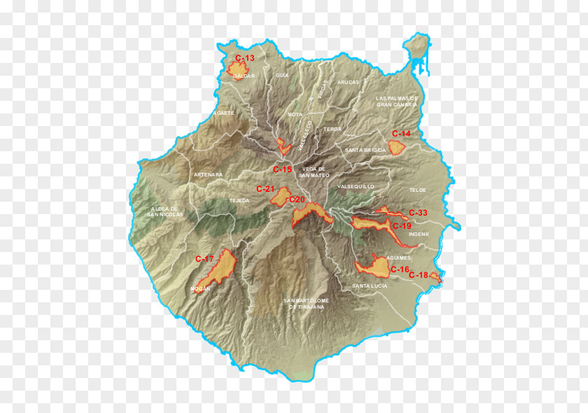 Natural Monument Bandama Caldera Map Jardín Botánico Canario Viera Y Clavijo San Bartolomé De Tirajana PNG