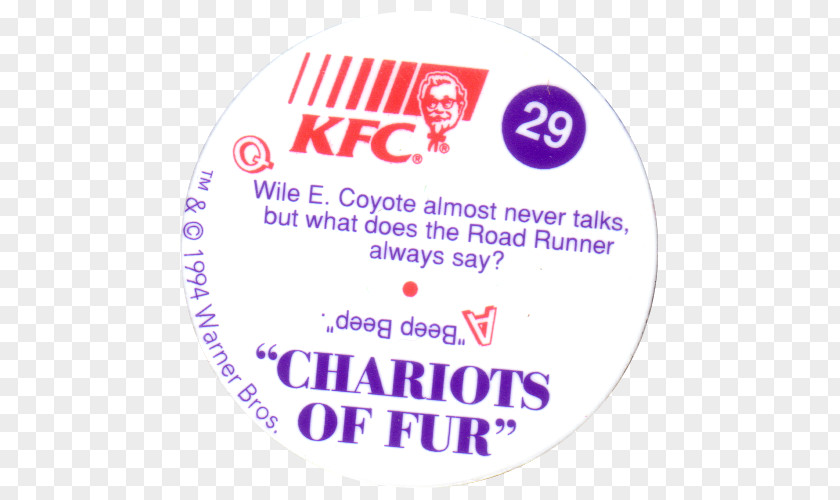 Wile E. Coyote And The Road Runner Looney Tunes KFC Brand Font PNG