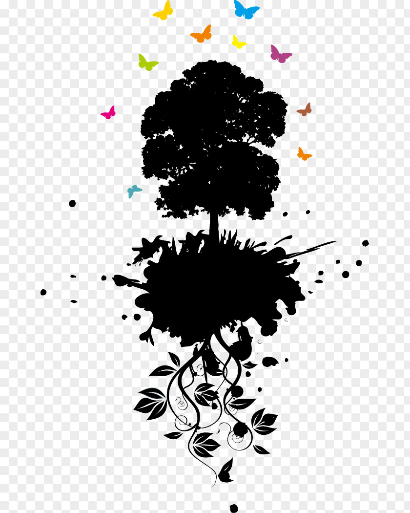 Vector Illustration Tree Of Life Graphic Design PNG