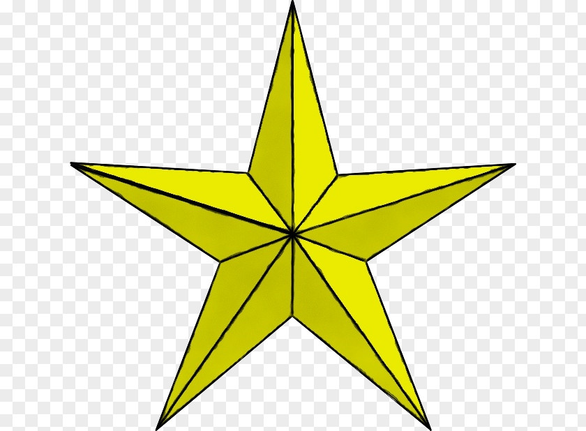 Yellow Star Symmetry PNG