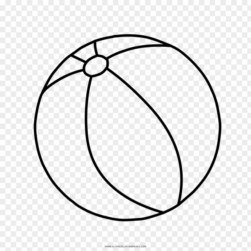 Ball Drawing Beach Coloring Book PNG