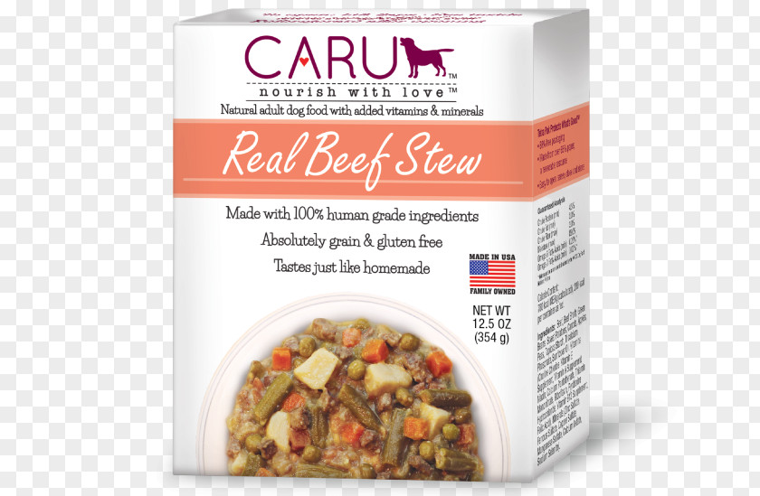 Chicken Stew Dog Food Caru Real Stews For Dogs 12.5oz Beef PNG