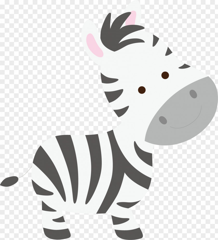 Cute Zebra Vector Cartoon Clip Art PNG