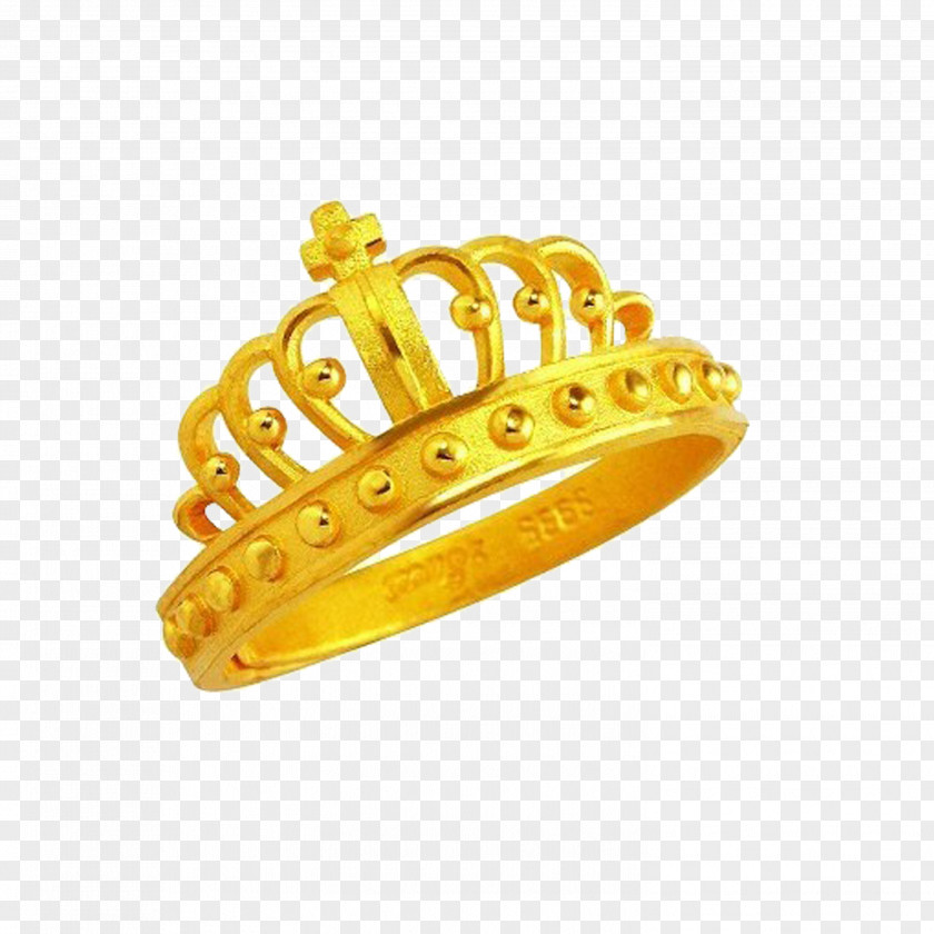 Imperial Crown Gold Ring PNG