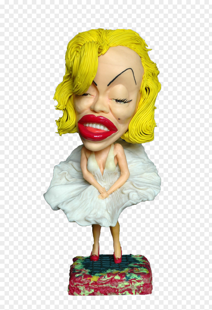 Marilyn Monroe Bulgaria Caricature Sculpture Art Wig PNG