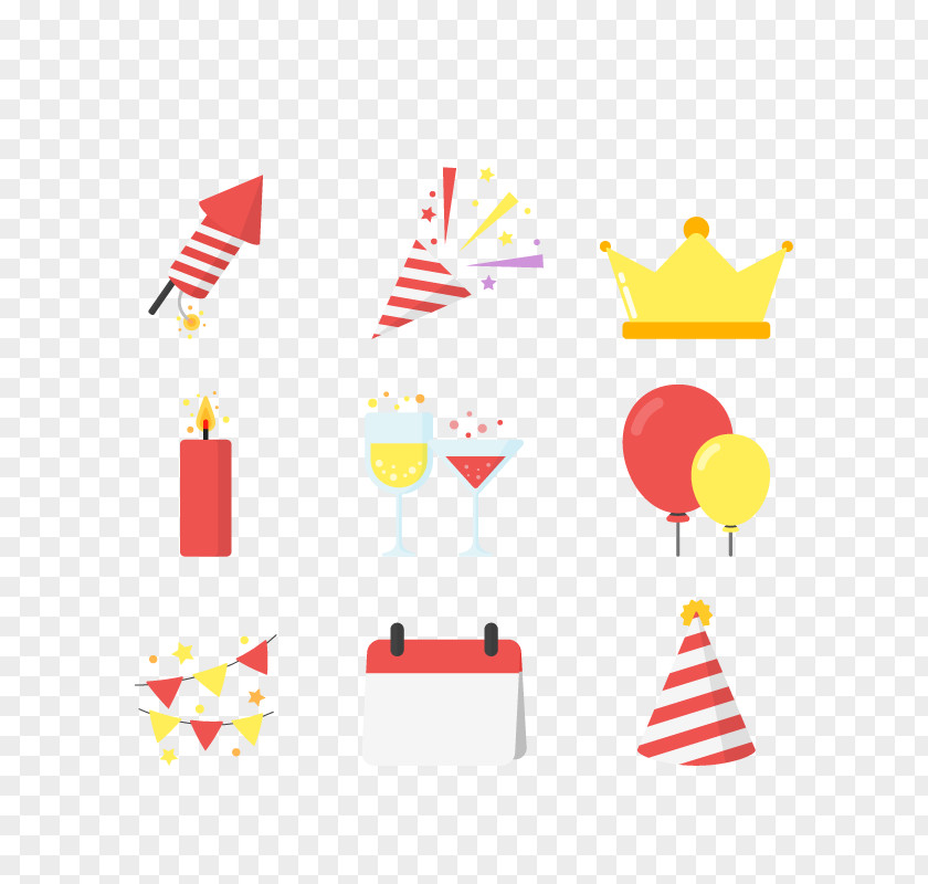 New Year Party Design Elements Plane Euclidean Vector Christmas Photography Candle PNG